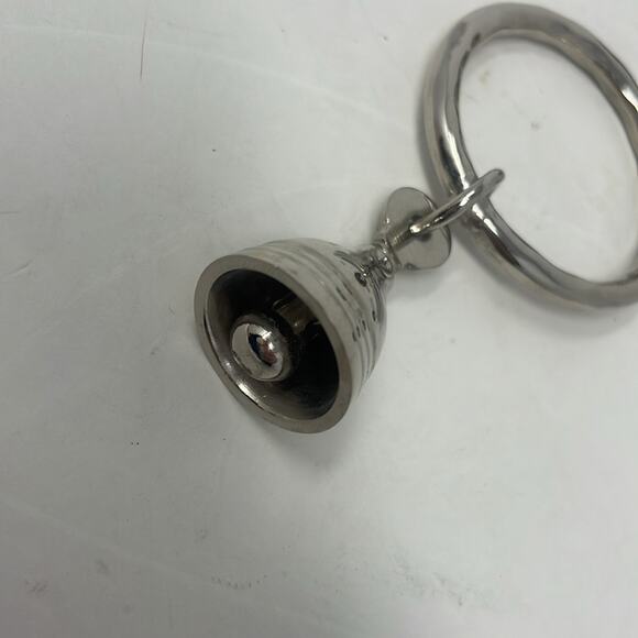 Rare Vintage Crate & Barrel Christmas Silver Bell Napkin Rings - Set of 4 - Picture 3 of 5